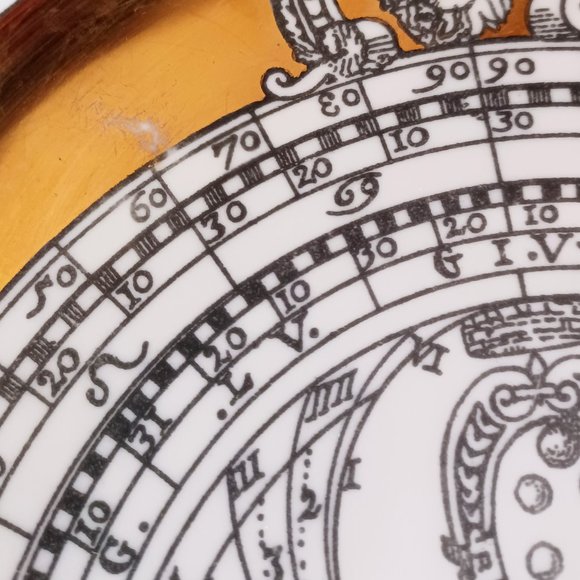 Rare find! FORNASETTI "ASTROLABIO" Plate 1960s Hand MADE IN ITALY No.8 - Picture 5 of 7